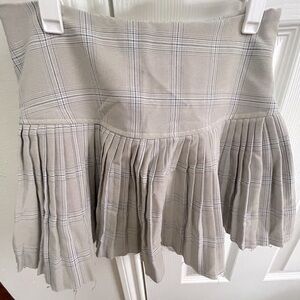 High Waisted Pleated Mini Skort